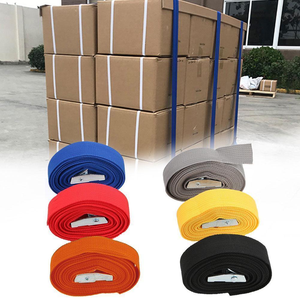 CAZS – sangle d&#39;arrimage de voiture 2M, sac de bagages à cliquet, ceinture d&#39;arrimage à boucle métallique, accessoires de voiture