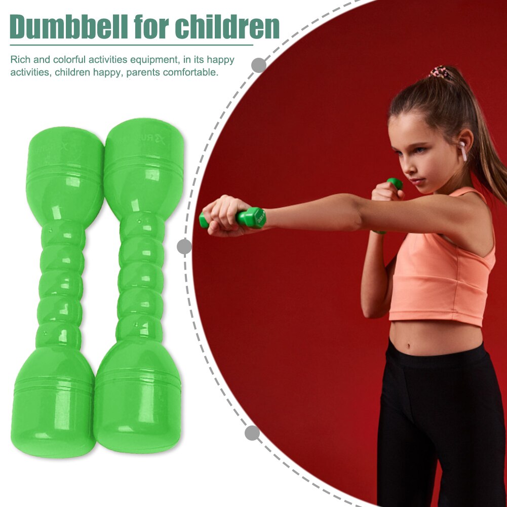 2 Stuks Kinderen Dumbell Plastic Fitnessapparatuur Kids Training Prestaties Outdoor Dansen Tool Workout Oefening Kleurrijke Speelgoed
