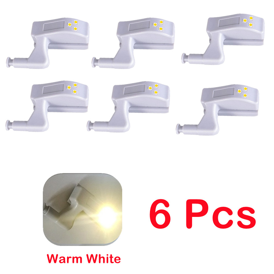 Luz LED 20 piezas para debajo del Armario, Sensor de luz Universal para Armario, lámpara de bisagra interior para Armario, cocina,: Rojo, verde y azul