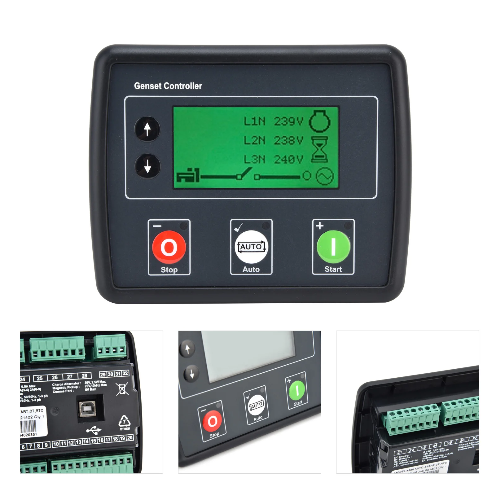 DSE4520 Generator Controller MKII Auto Start Stop LCD Display Mains Failure Control Module AMF Controller Panel Diesel Generator