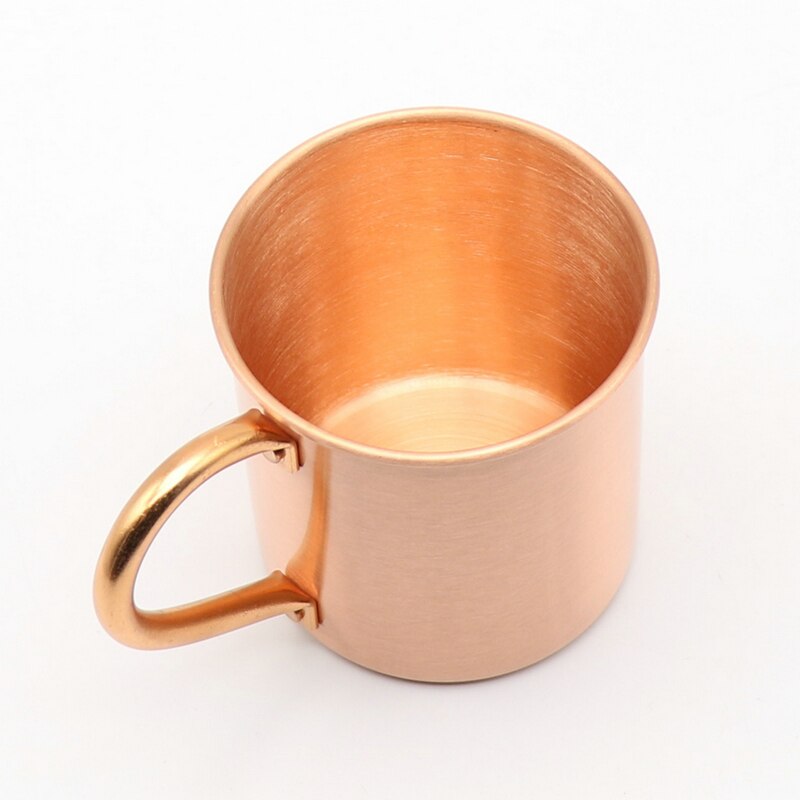 Taza de cobre puro con mango de estilo americano y europeo, vaso de cóctel de mula de Moscú, vaso de cobre puro, para restaurante, Bar, taza de bebida fría