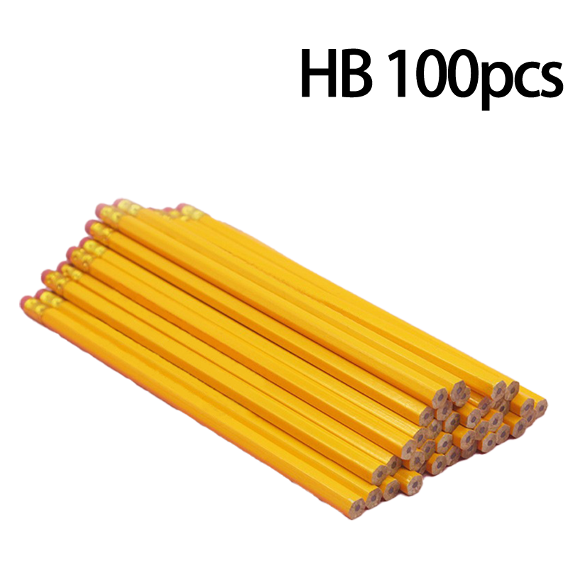50-150 Stck Gelb Bleistift Mit Radiergummi Spitze HB/2B Bleistift Skizzieren Und Zeichnen Bleistift Lernen Schreibwaren Stift Schüler Schreiben Stift: Licht Grau