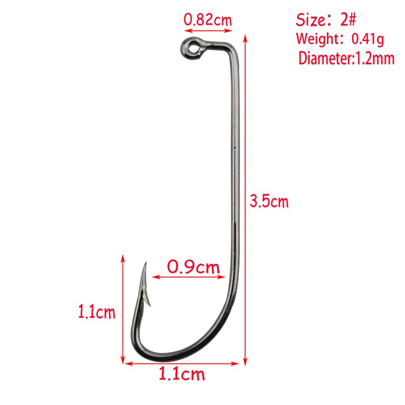 20 st/lot wdairen breda mage vevkrokar texas rigg fiske mask bete fiskekrok hav fiskeredskap båt fiske wd -065: 1