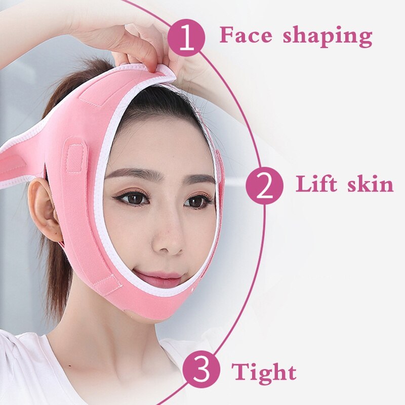 Anti-Snurken Hoofdband Dunne Gezicht Bandage Gezicht Wang Chin Lift Up Slim Gezicht Slaapmasker Slaap Dunne Gezicht Band elastische Band