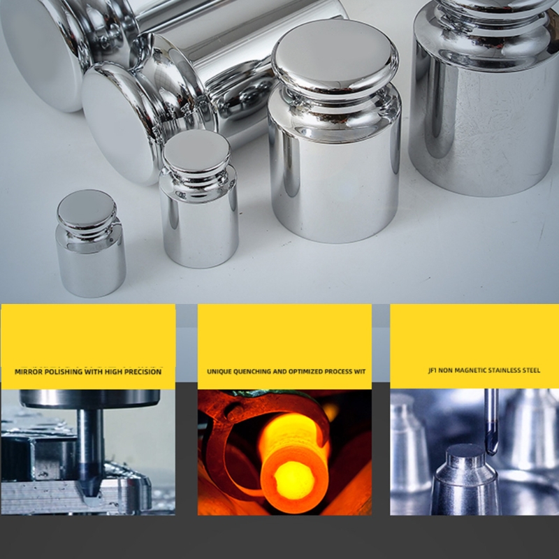 Calibration Weights Scale Calibration Weight 1/2/10/20/50/100/200g Stainless Steel Small Weight Scale Weights Silver