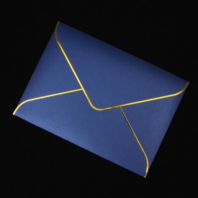 20 stk  a4 store konvolutter blanke perlepapirkonvolutter med gulllinje gratulasjonskort til bryllupsfest: Blå / 175 x 125mm
