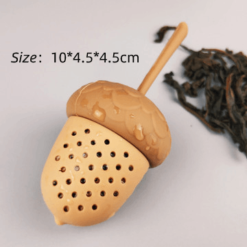 Tea Bag Food Grade Leaf Herbal Spice Filter 1 Pcs Penguin Shape Tea Infuser Strainers Filter Loose Silicone Koreanstype: Pine cone