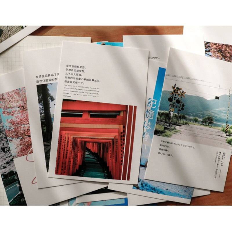 30pc kolorowe pocztówki zapisywalne karty dekoracji DIY dziennik naklejka ścienna małe plakat rekwizyty fotograficzne pozdrowienia artykuły papiernicze prezent