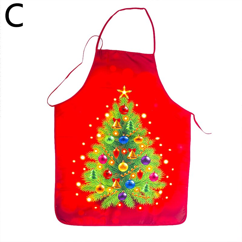 Christmas Aprons Adult Santa Claus Aprons Home Kitchen Cooking Apron Women and Men Dinner Party Decor Christmas Apron: C