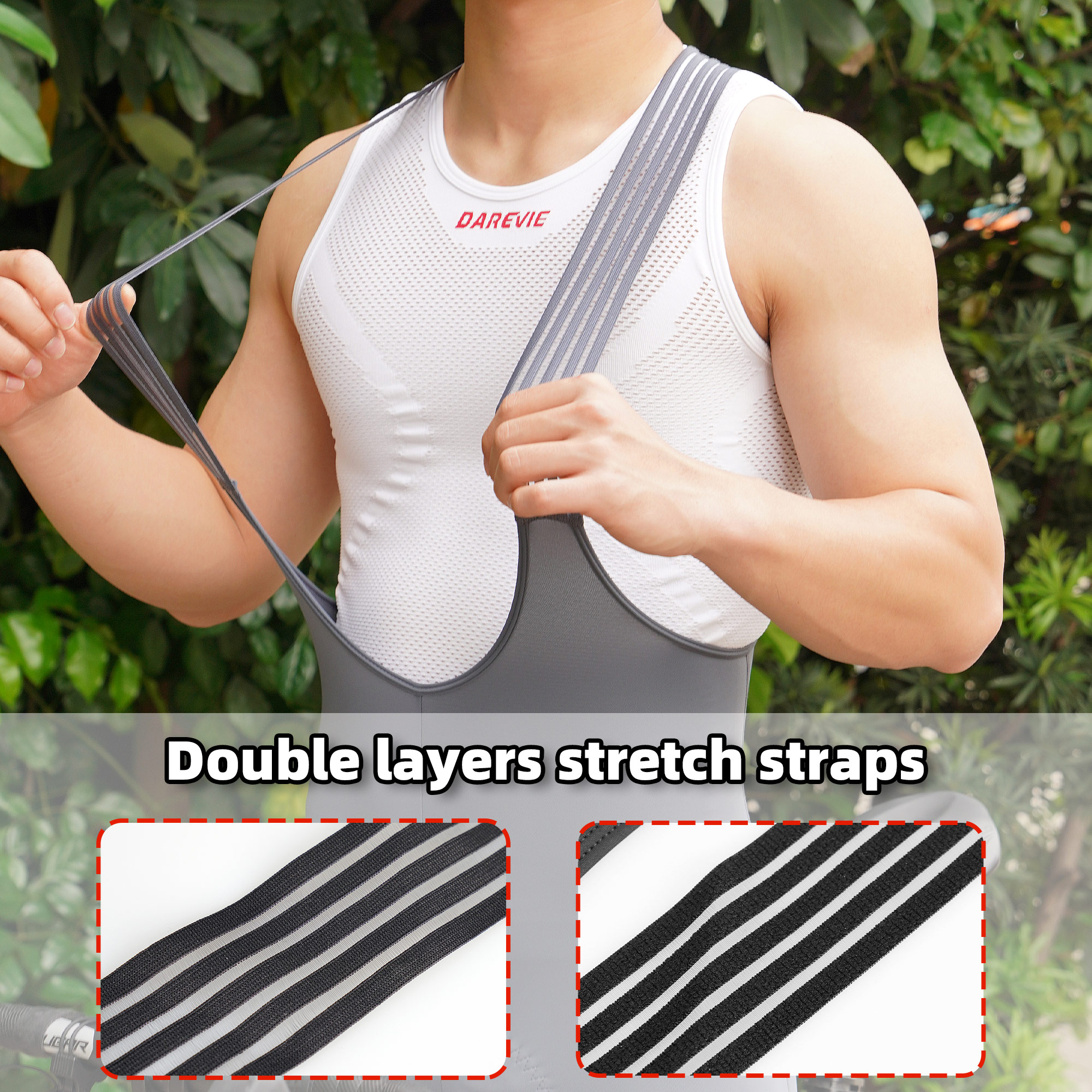 DAREVIE cuissard de cyclisme sans couture 4.0 italie élastique-interface Pad short de cyclisme diamant jambe pince hommes Bretelelle Shorts