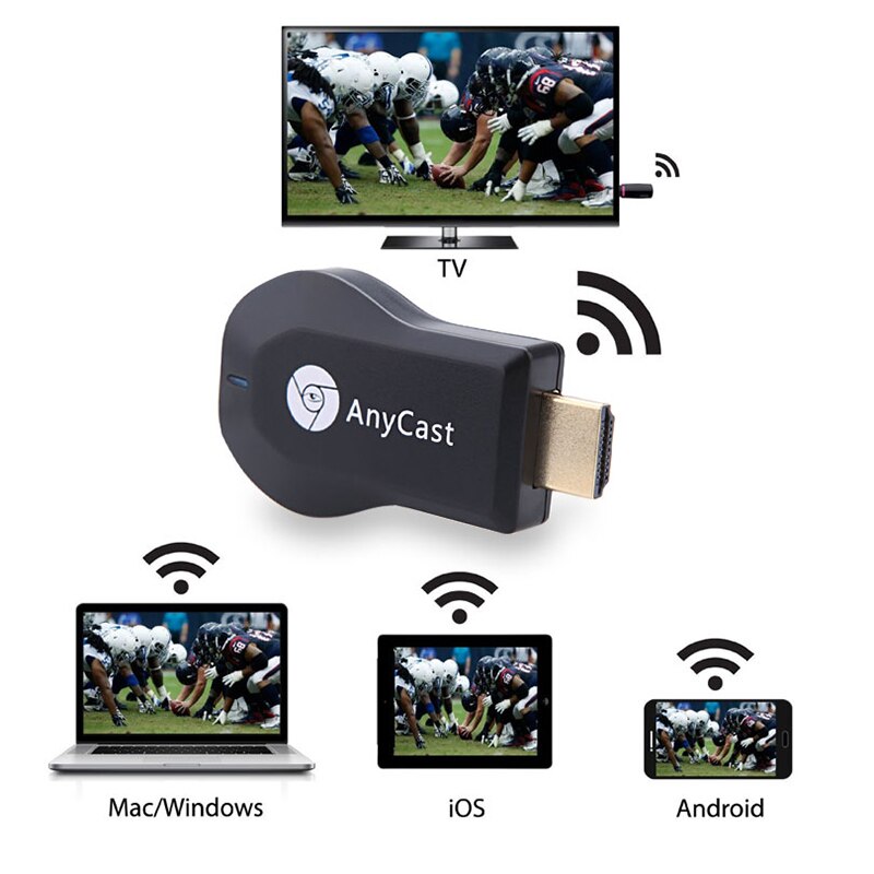 Top Deals Miracast Wifi Display TV Dongle Wireless Receiver 1080P HD AirPlay DLNA Share Wireless Wi-Fi Display Dongle Receiver