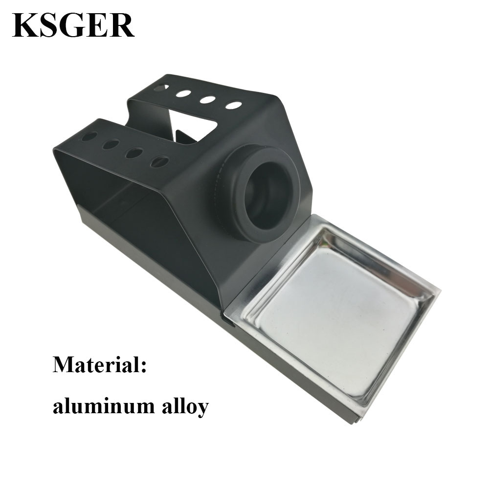 Ksger Soldeerbout Station Stand Diy T12 Houder Lassen Iron Tips Stc STM32 Metalen Handvat Aluminium Gereedschap Reparatie Telefoon