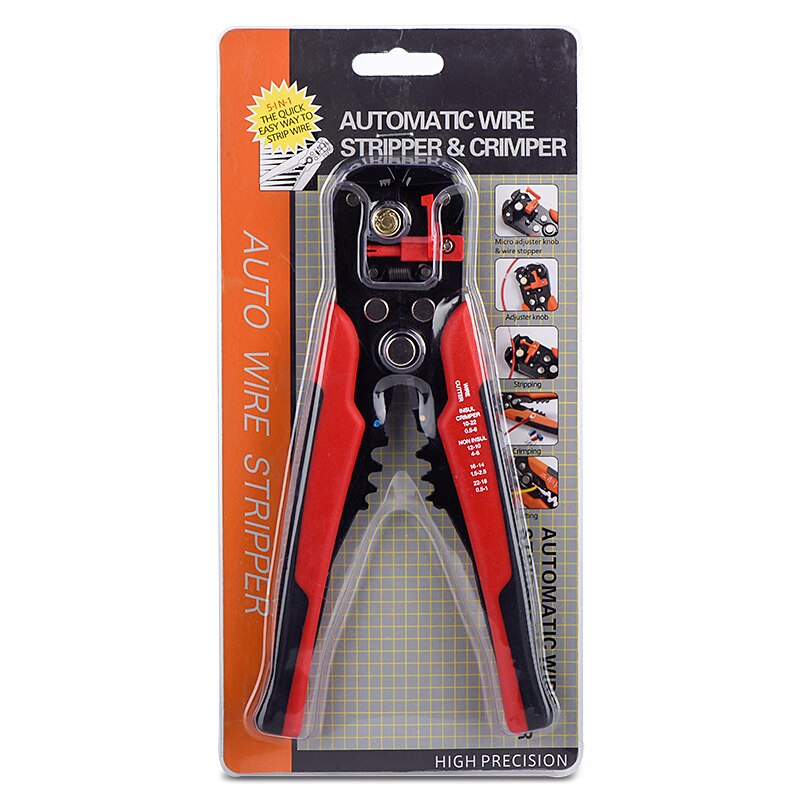 Cortador de cables automático, herramienta de mano para prensar abrazaderas, multifunción, alicates de crimpado electrónicos, Terminal 0,2-6 mm2