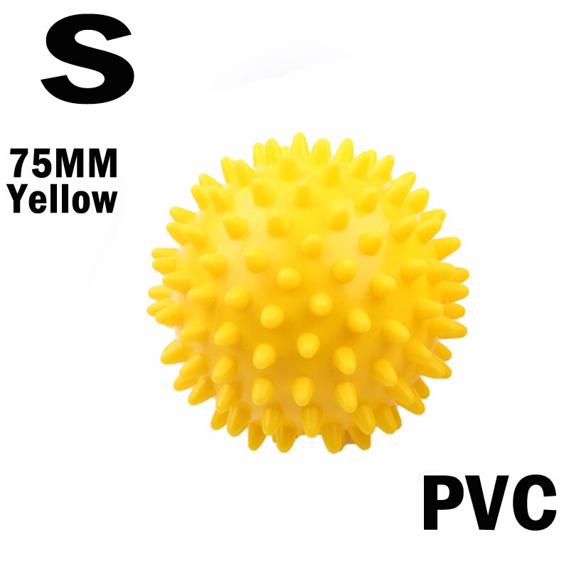 Foot Massage Ball Footful Spiky Trigger Point Sport Fitness Hand Pain Relief Ball: Yellow