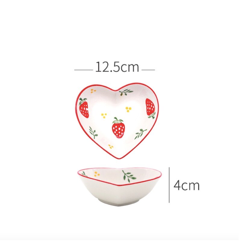 Breakfast Salad Plate Dinner Dish Set Fruit Pattern Steak Plates Coffee Cup Morning Home Hotel Ceramic Food Dish Tray Restaurant