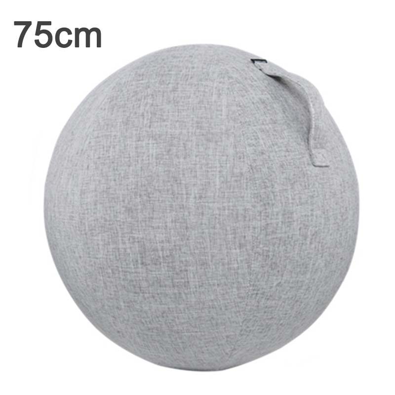 Anti-Slip Yoga Bal Cover Oefening Balans Bevalling Bal Cover Met Handdle Draagbare Yoga Pilates Gym Training Bal Cover tas: 75cm Gray white