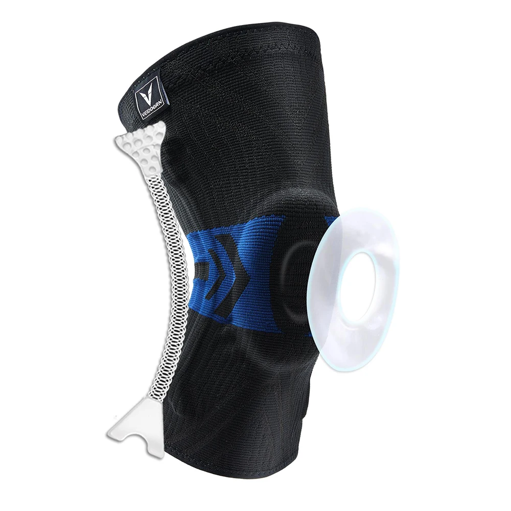 Latest Knee Support for Men Pressurized Elastic Knee Brace with Silicone Spring Basketball Volleyball Knee Pads: S / Blue