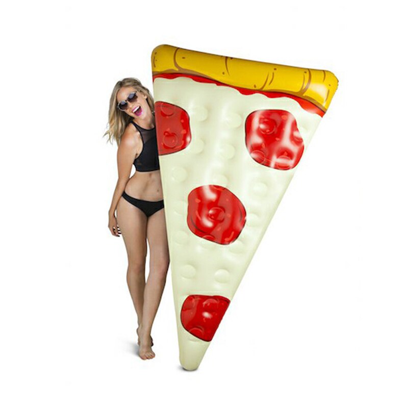 Pizza Aufblasbare Schwimm Wasser Pad matt Schwimmen Bett Sommer Strand Schwimmenden Floß Klappstuhl Ich bin Freien Wasser Sport Spielzeug Ausrügestochen