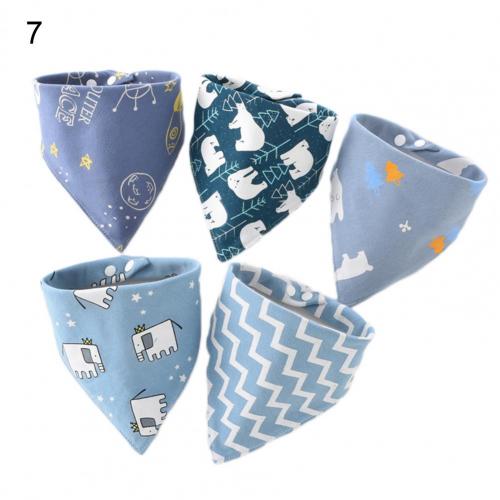 5Stck Speichel Handtücher Karikatur aufbringen Wasser Saugfähigen Doppel-schicht Baby Bandana Sabbern Lätzchen für Kleinkind Zubehör Baby: 7
