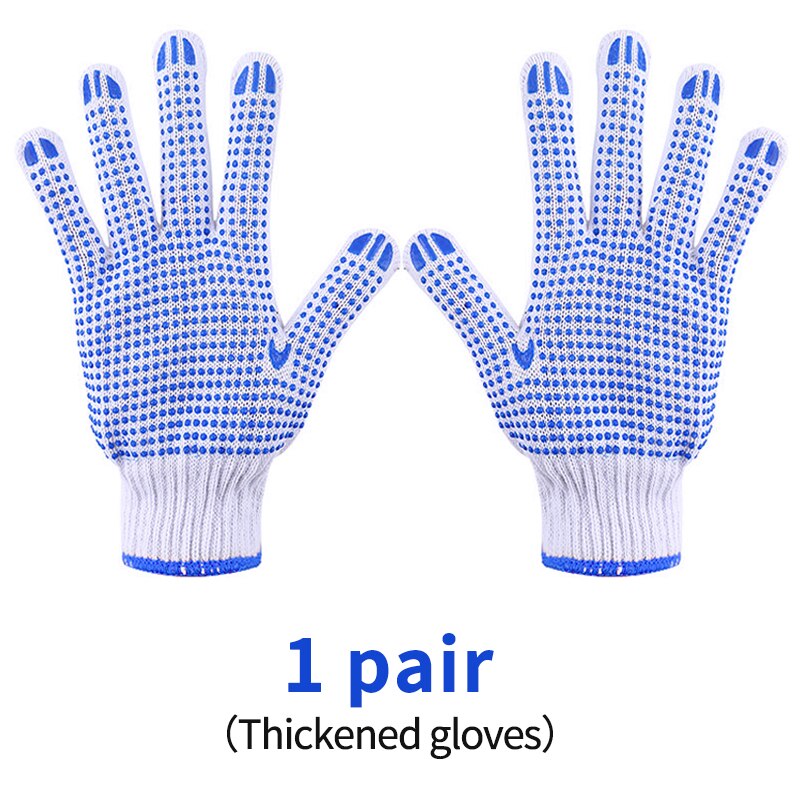 Guantes de trabajo resistentes al desgaste para trabajadores, protección de seguridad para construcción, multifunción, a prueba de Cortes, antivibración, 1 par: Thickened(blue)