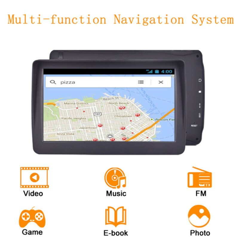 Pratical GPS Navigator System 256MB+8G 7 Inch Image Identification Free Map HD GPS Navigator Durable ABS Car GPS Navigation