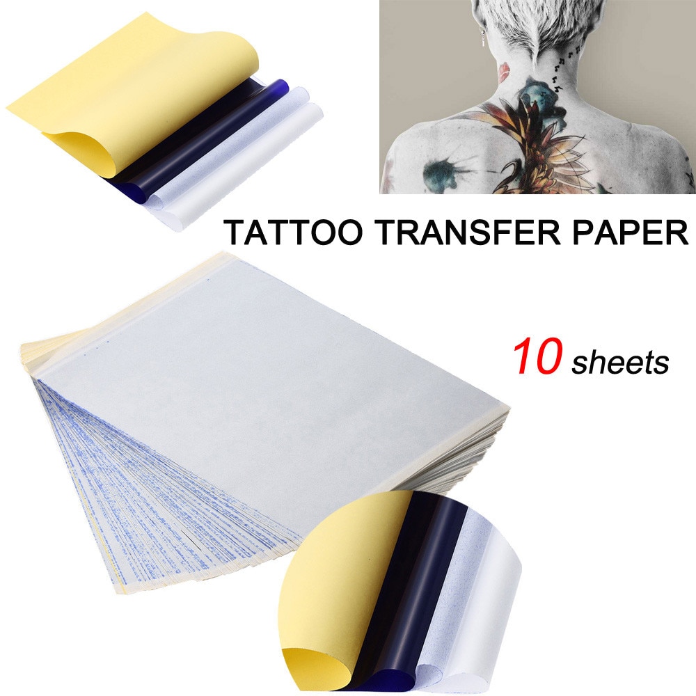 10x Tattoo Transfer Papier Stencil Carbon Thermische Tracing Hectograph Sheet Tattoo Accessoires A4 size Body Art