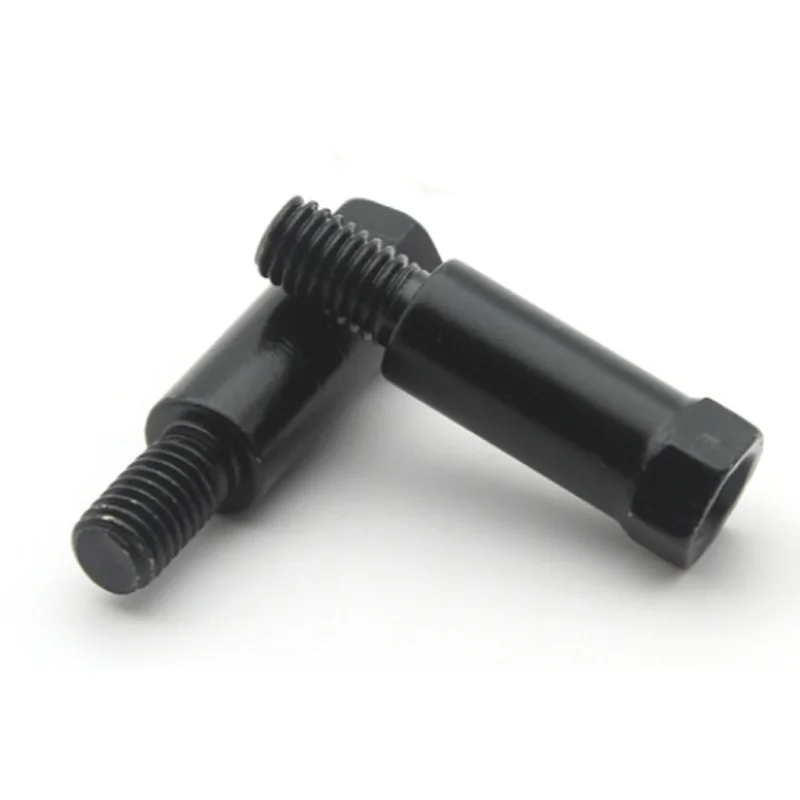 1 paio di adattatori per specchietti retrovisori moto neri argento più lunghi M8 8mm in senso orario anti-orario destra sinistra vite di cambio filettatura
