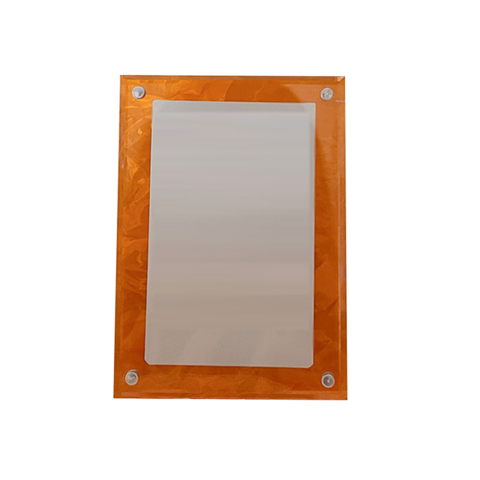 3in Mini Card Collection Photo Protection Holder HD Acrylic Desktop Display Frame Magnetic Album Postcard Souvenir Display Stand: Orange
