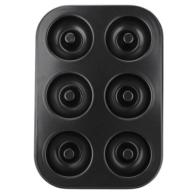 Carbon Steel Kitchen Sugarcraft Donut Baking Tray Fondant Molds Practical Eco-Friendly Cake Bakeware Convenient Tableware: Black