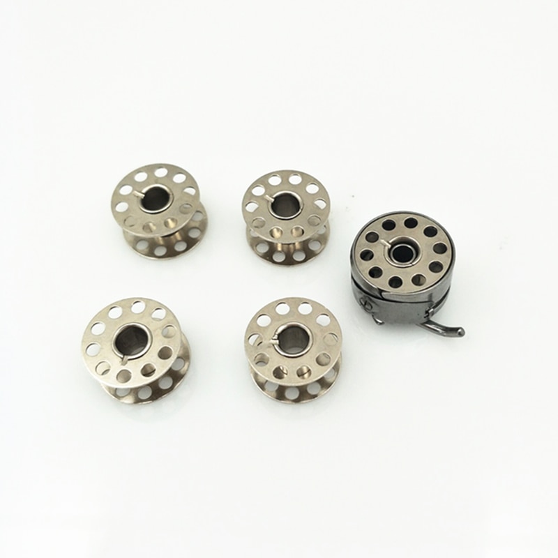 Industriel symaskine 1pc spolehus  + 5 stk spoler til bror janome singer symaskine sytilbehør 5 bb 5307