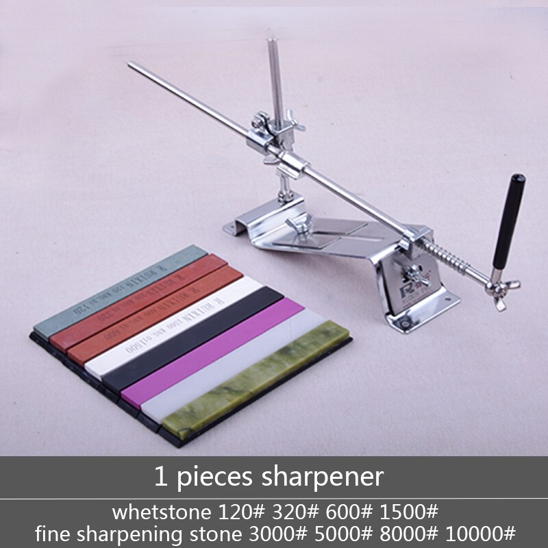 Fixed angle knife sharpener sharpening 120 3000 grit corundum diamond kitchen tools whetstone oil stone honing stones: fixed and 10 stones