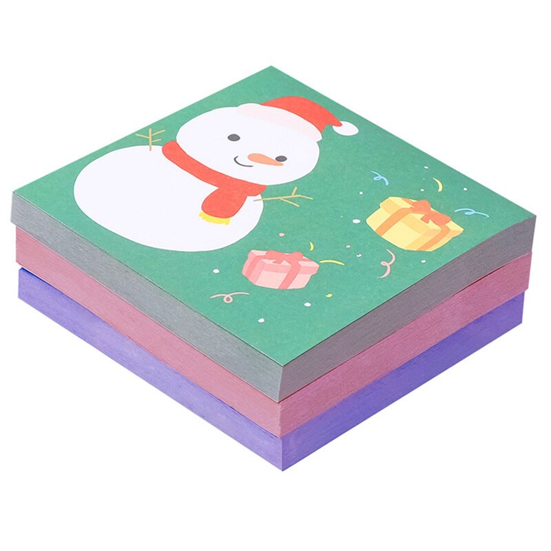 Leuke Cartoon Kerst Student Briefpapier Sticky Berichten Sneeuwpop Kerstboom Gedrukt Notities Stickers Party Accessoires