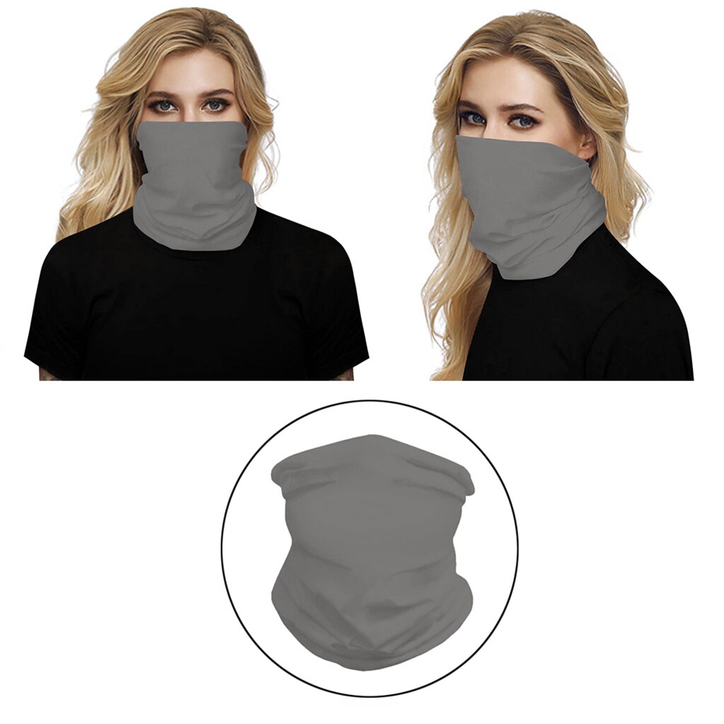 Multifunctionele zomer gezichtsbedekking uv-bescherming nekwarmer sjaal zonnebrandcrème ademende bandana: Grijs
