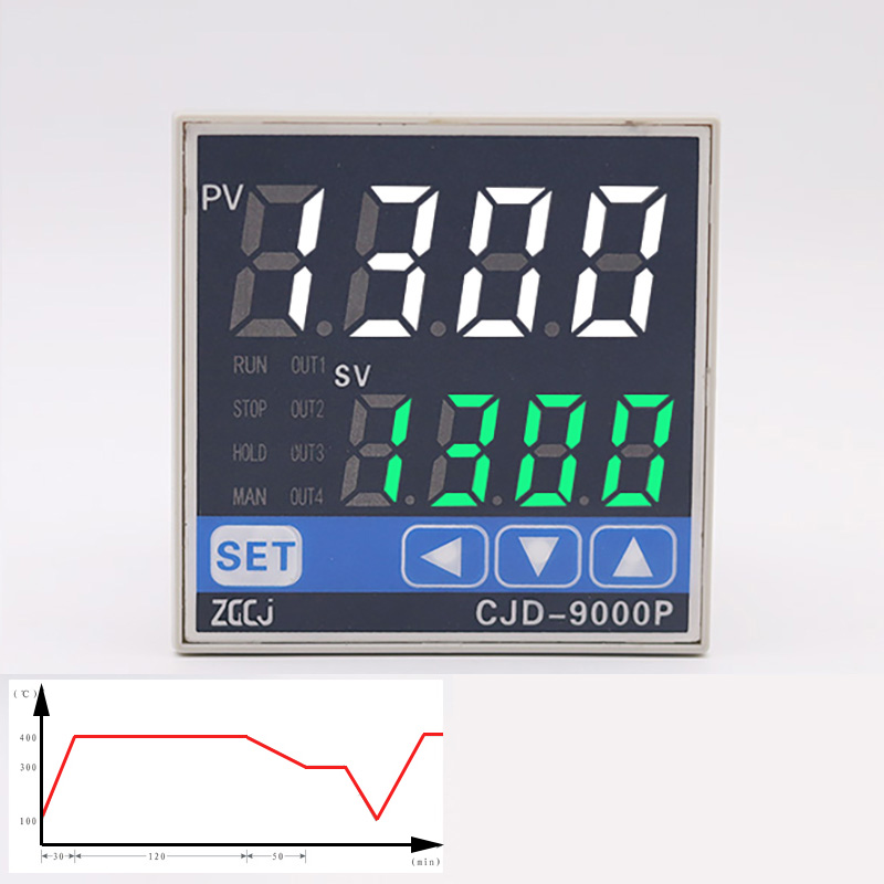 Thermostat de courbe de température programmable, 20 périodes, four, température et minuterie, rampe 2 en 1, contrôleur pid de trempage