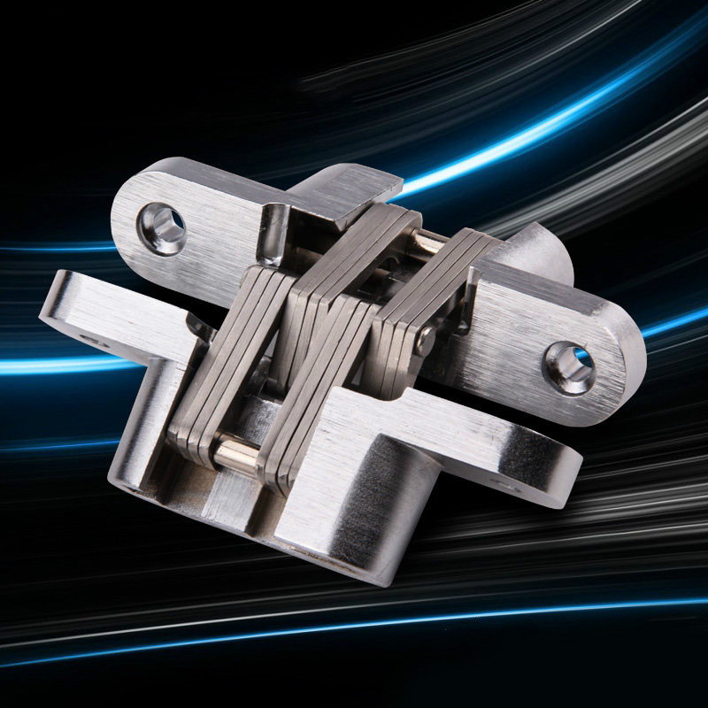 2PCS 304 Stainless Steel Hidden Hinges Seven Size Invisible Concealed Folding Door Hinge For Kitchen Furniture Hardware