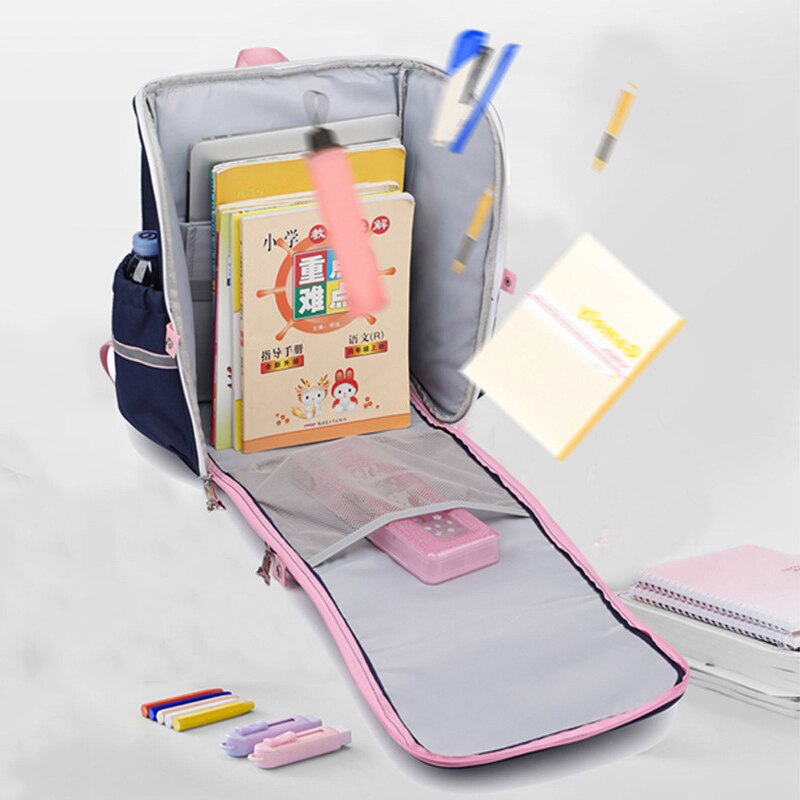 Grades 1-3-6 Collapsible Student Backpacks Children's Lightweight Cute Cartoons School Bag Kids Orthopedic School Backpack