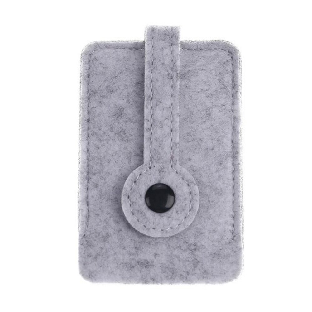 Unisex Autosleutel Portemonnee Portemonnee Wolvilt Sleutelhanger Holder Pocket Keys Organizer Pouch Case Bag: light gray