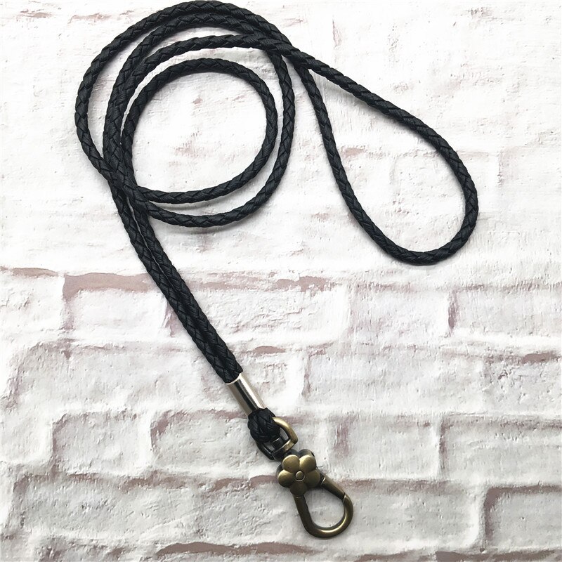 Soft Braided Lanyard Bronze Buckle Lanyard for keys ID Card Gym Mobile Phone Straps USB badge holder DIY Hang Rope