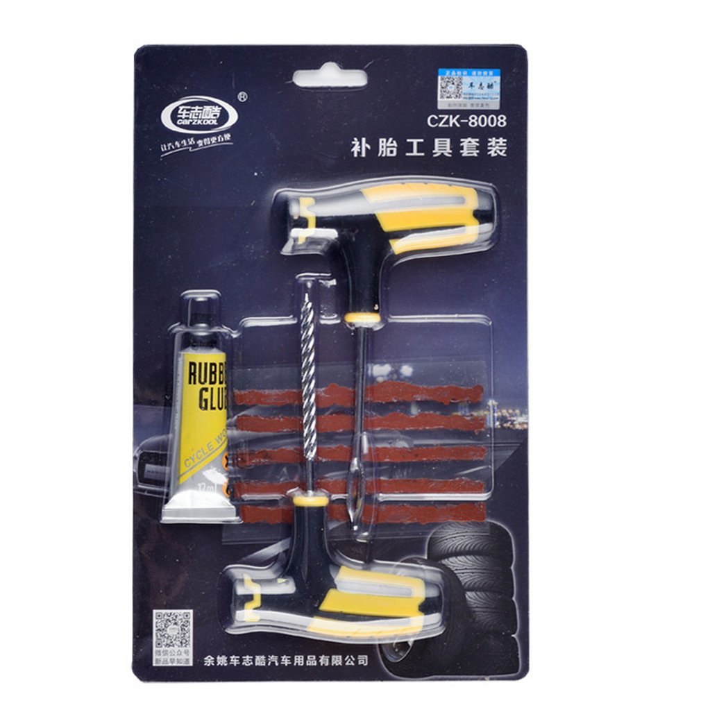 Auto Vacuüm Band Reparatie Tools Auto Bandenreparatiesets Strip Snelle Lijm Vloeibare Professionele Draagbare Compact