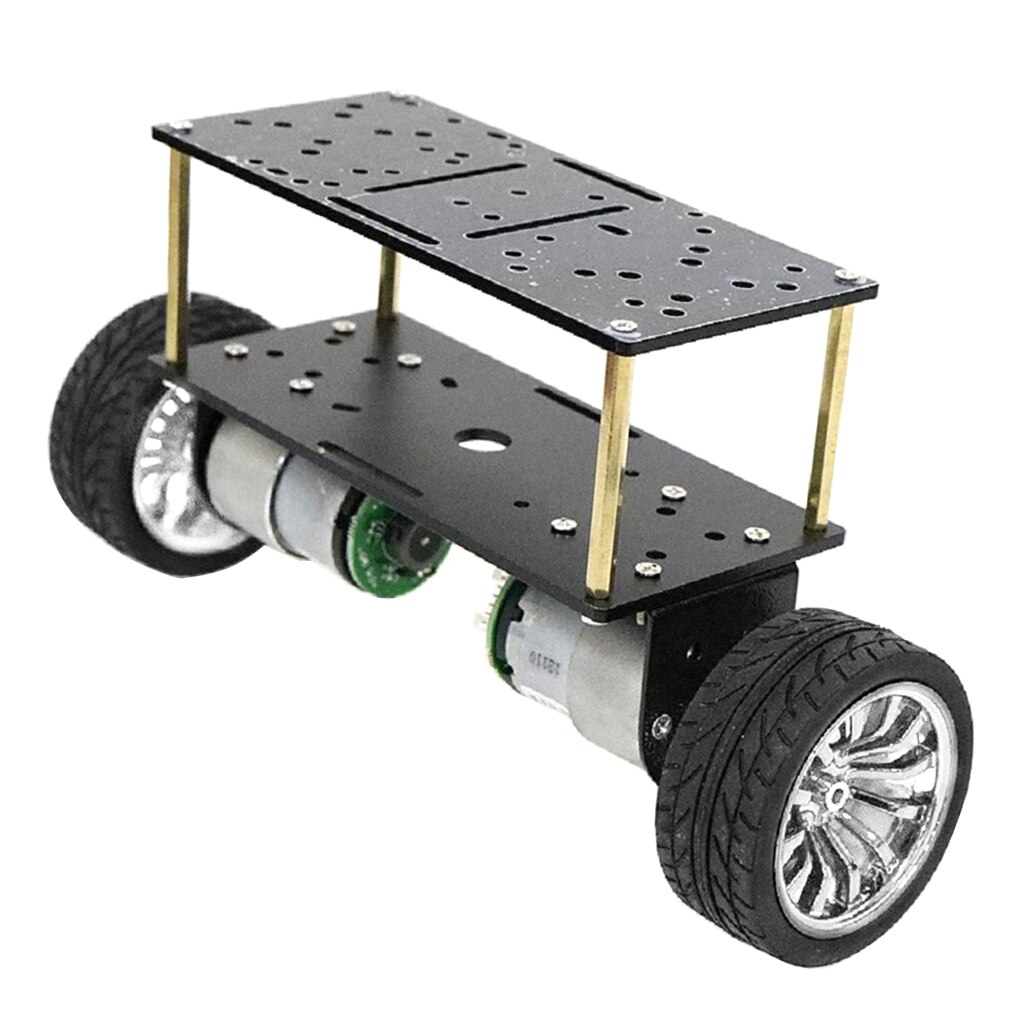 DC 12V Motor Double-deck 2-Wheeled Robot Balancing Vehicle Chassis