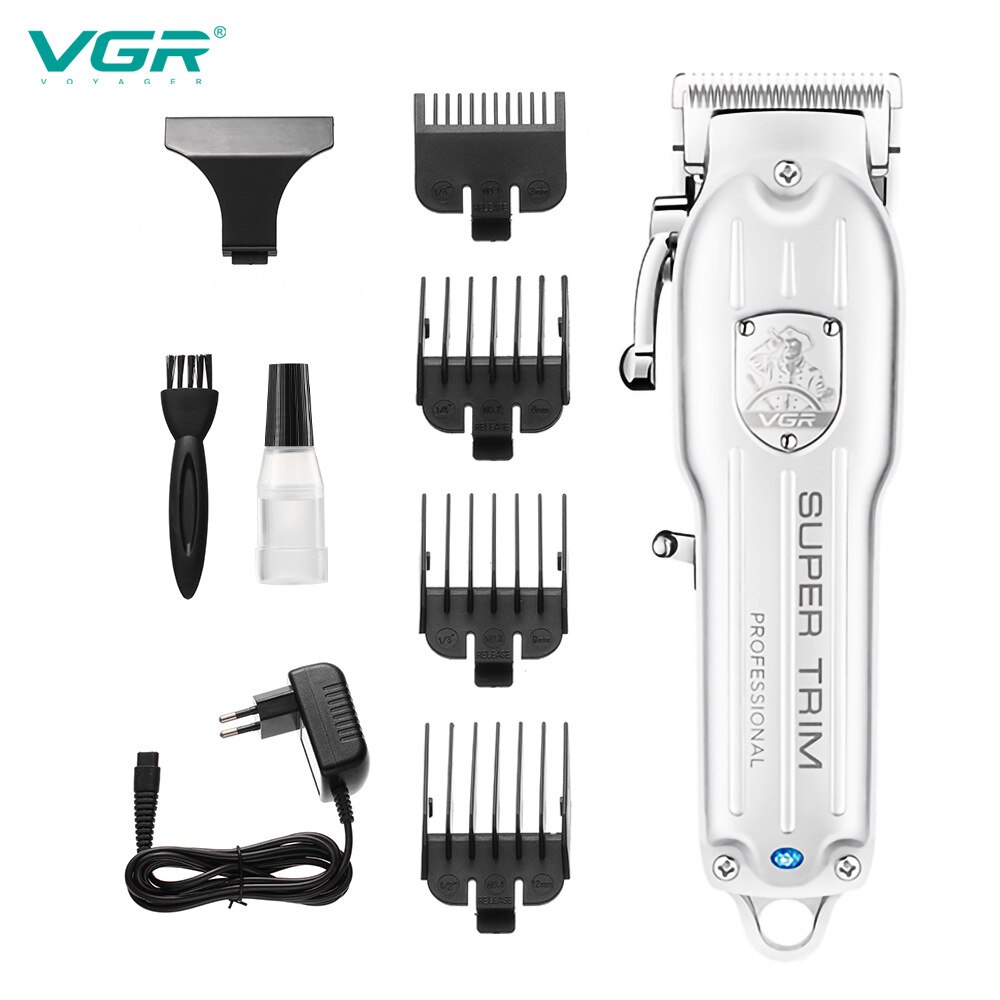 Vgr 117 Tondeuse Professionele Persoonlijke Verzorging Usb Clippers Trimmer Kapper Voor Haar Snijmachine Tondeuse Vgr V117: Zilver