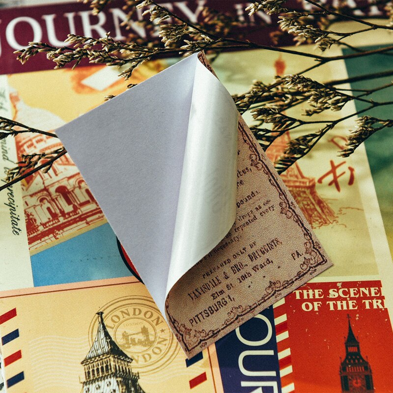 22Pcs Retro Label Bottle Vintage Stickers Junk Journal Ephemera France Style DIY Album Aesthetic Stickers Scrapbooking Material