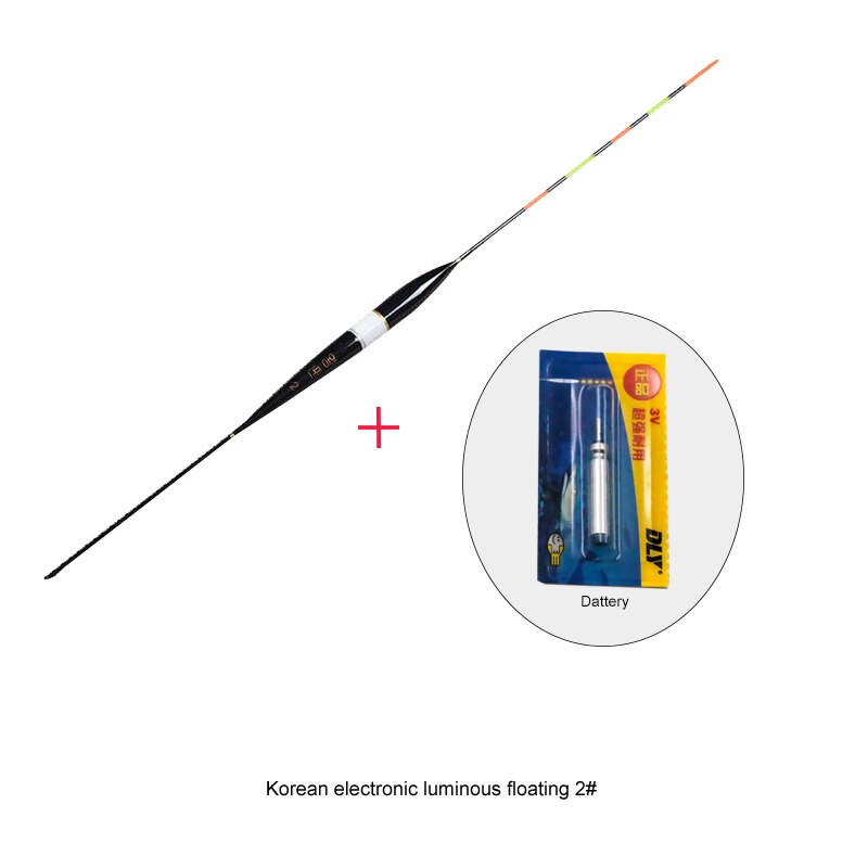 1 Pc Lichtgevende Elektronische Vlotter Led Fishing Float Elektrische Flotador Licht + Batterij Diepe Water Boei Visgerei: 2