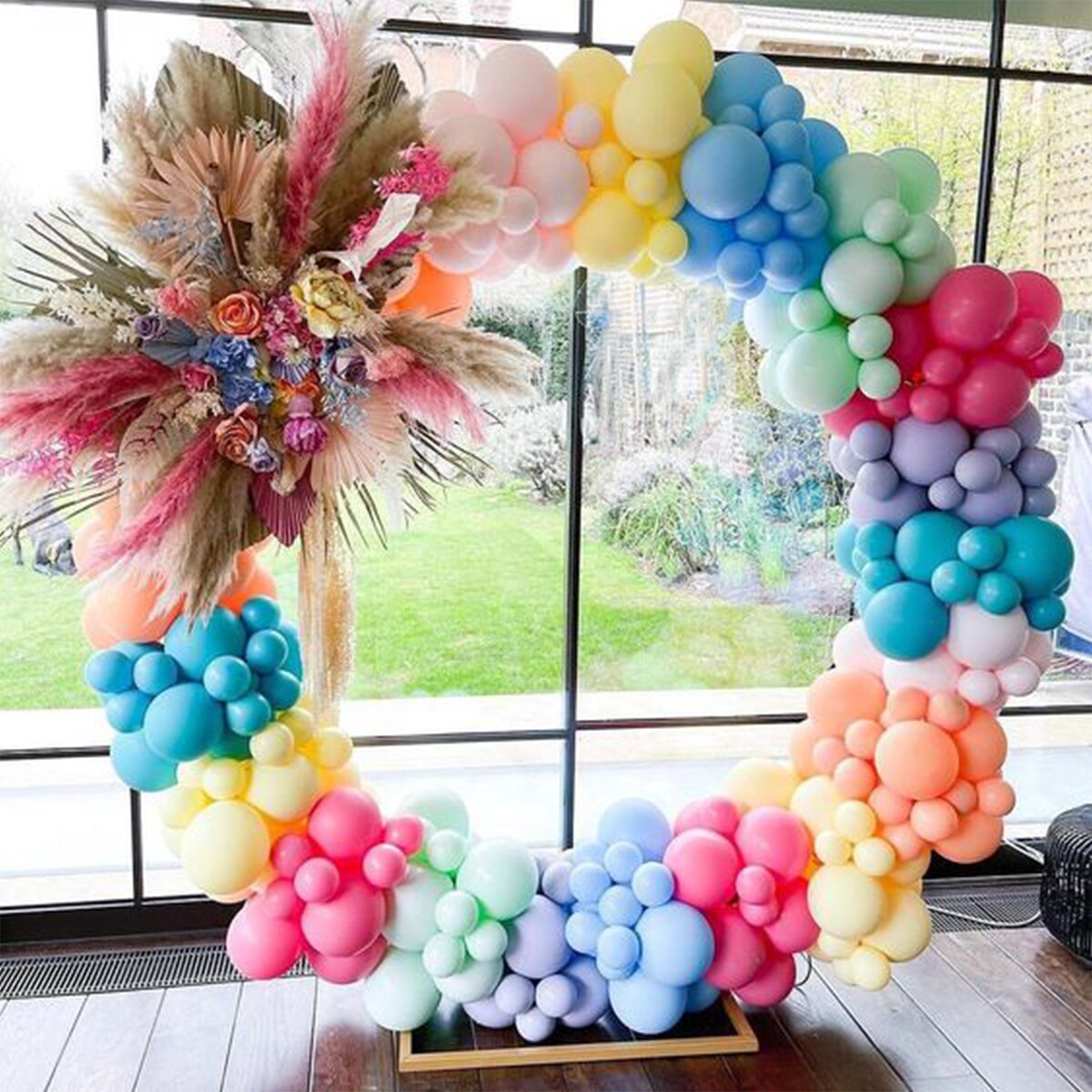 Arco de globos DIY de 60/80/100cm, corona de plástico, anillo de aro para globos para decoración de de cumpleaños y boda, guirnalda circular para Baby Shower para niños