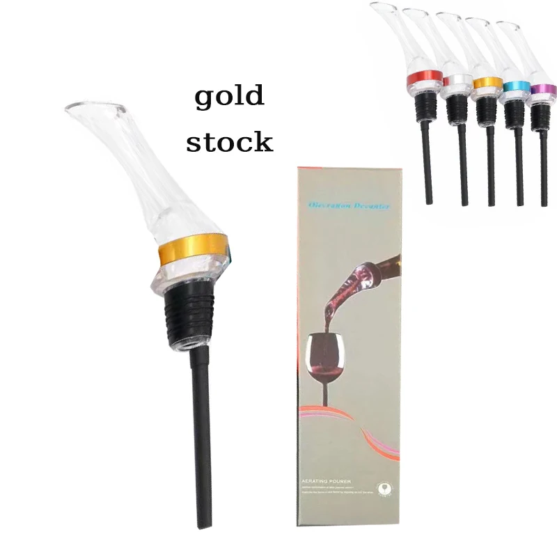 Décanteur de vin rouge magique , verseur avec support de filtre, distributeur d'aérateur d'air rapide pour la maison, ensemble essentiel de Bar à manger: kaki foncé