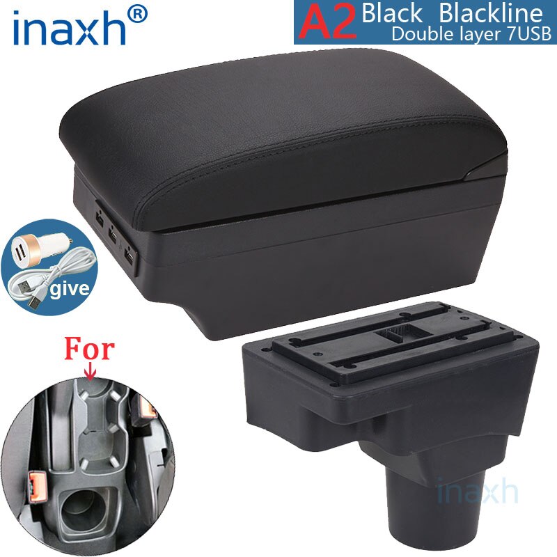Voor Chevrolet Sonic Armsteun Voor Chevrolet Aveo Armsteun Doos Auto Retrofit Onderdelen Interieur Opbergdoos Auto-onderdelen Usb: A2 Black line 7USB