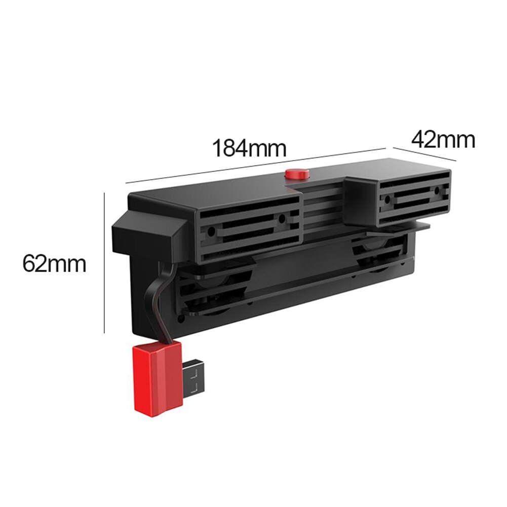 Console External Cooler with 2 Fans USB Power Super Turbo Temperature Cooler Fan for Nintendo Switch Game Heatsink Radiator: black
