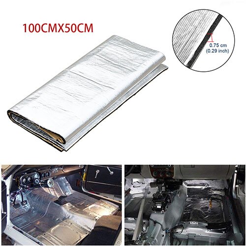 Auto Truck Firewall Warmte Deadener Geluidsisolatie Mat Wol Auto Warmte Geluid Thermische Proofing Pad Voor Auto/Dak: 50 CM