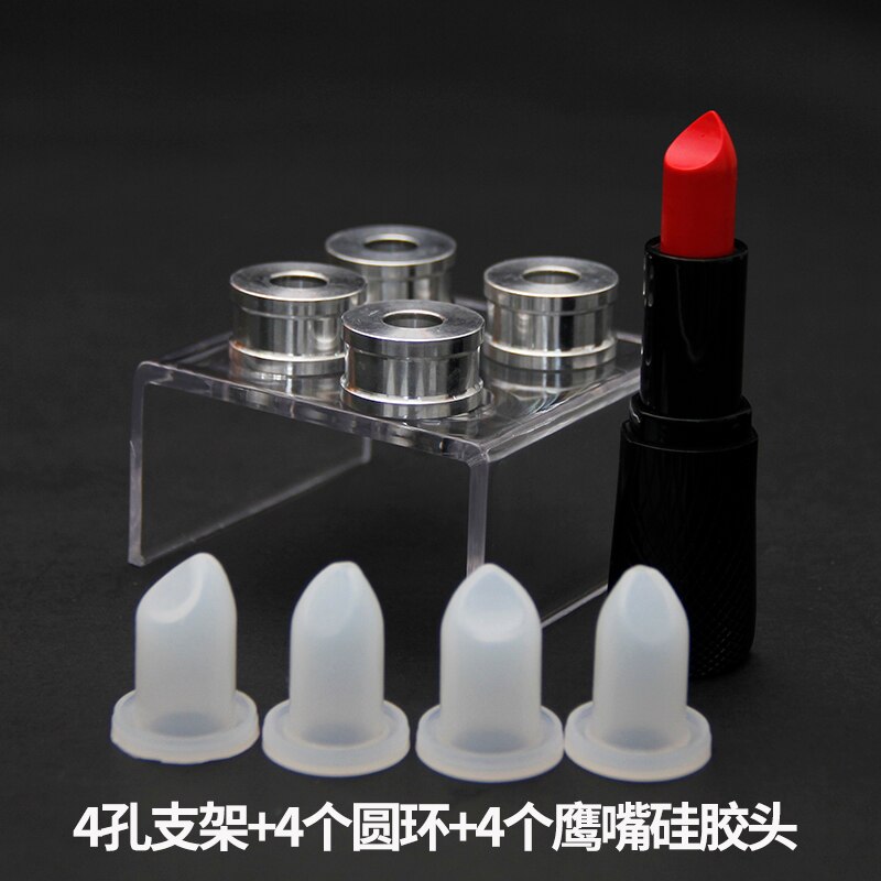 4 teile/satz Herstellung manuelle lippenstift bilden diy/anfänger lippenstift bilden/Neue Silikon Lippenstift bilden Aluminium Ring bilden Halfter: 3