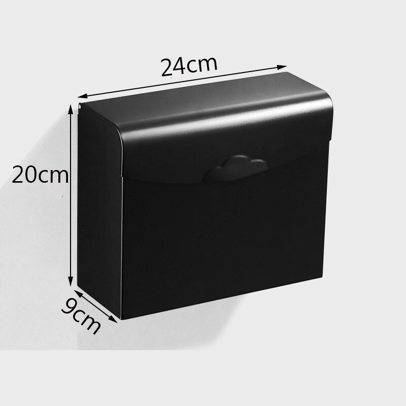 Zwarte Verf Papier Houder Telefoon Rack Papier Doos Ruimte Aluminium Materiaal Badkamer Hardware Wc Plank: F